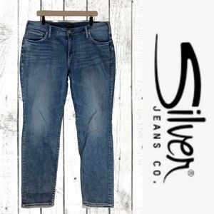 SILVER JEANS Women’s Plus Size 16/L29 Denim Boyfriend Fit Style Stretch